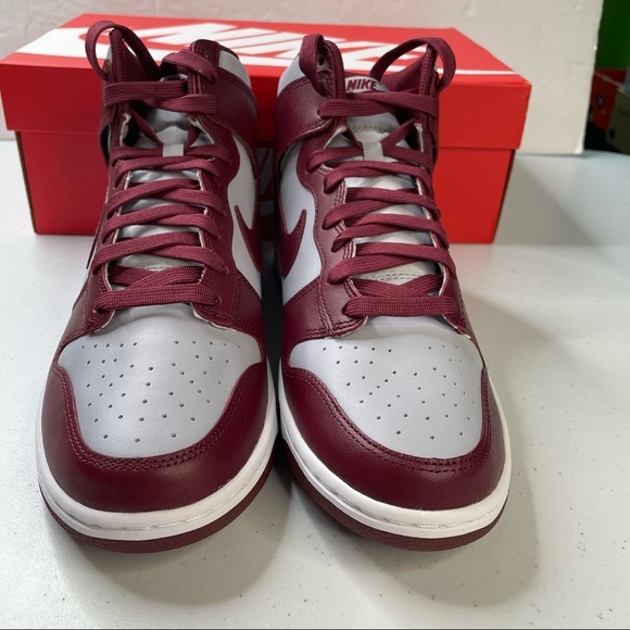 Nike Dunk High Retro Mens Size 9.5 Sneakers Dark Beetroot Color Shoes - Picture 7 of 12